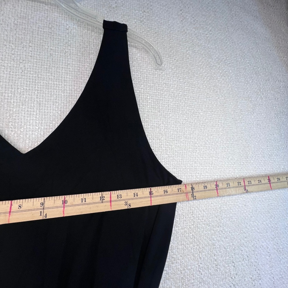 J Jill Sleeveless Jumpsuit Women's Black V-Neck Wide Leg Flowy Casual - Picture 6 of 13